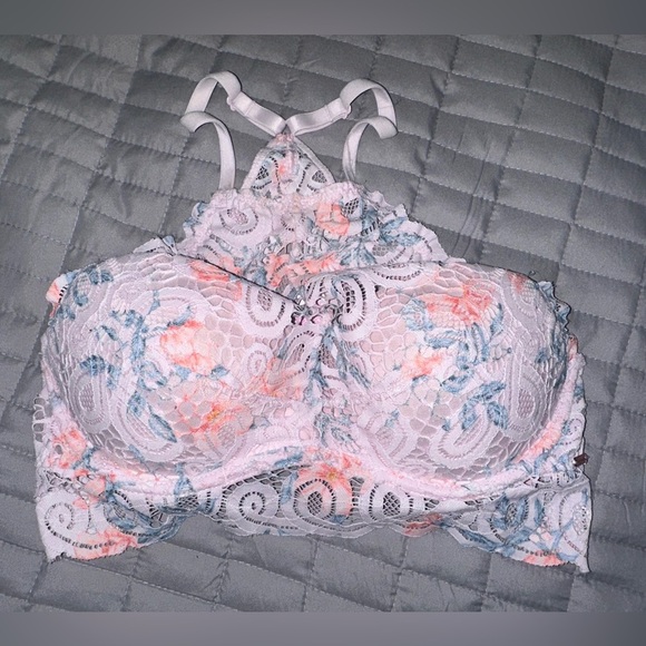 Victoria’s Secret PINK Lace Bralette with Floral Design - Picture 1 of 5